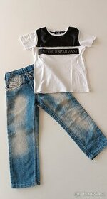 Set chlapecké oblečení, Tričko a džíny 104cm, 4 roky