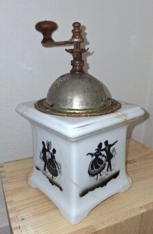 Porcelánový Rokokový mlýnek Leinbrock přelom 19./20.století