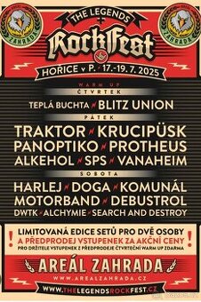 The Legends + Rockfest Hořice 17.-18.8.