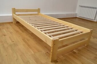 Nová postel 90x200 borovice masiv + rošt