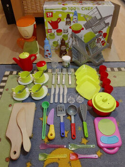 Dětská kuchyňská sada 100% CHEF – 39 dílů + doplňky navíc