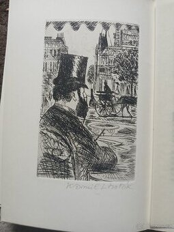 Kamil Lhoták, Pařížské obrázky, 3×lept, podpis