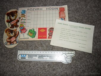 Spořitelna, rozvrhy, reklama, kalendáříky Rakovník, Milostín