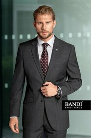 Pánský oblek BANDI Christello Antracit, Tailored Fit