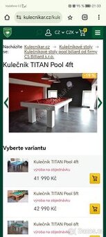Kulečníkový stůl