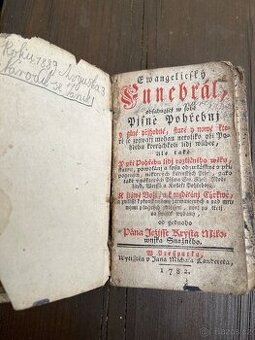 Evangelický funebrák rok 1782 - 1