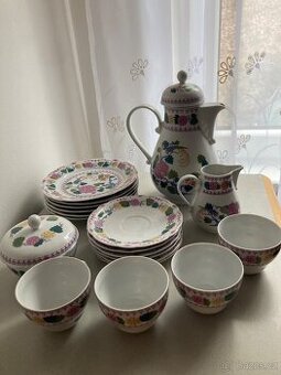 Retro porcelánová sada, čajová sada zn. Kahla