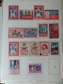 Nálepky z krabiček od sirek