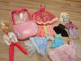 Barbie auto, těhotná Barbie, 12 x oblečení, šaty - 1
