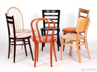 Jídelní židle TON, každá jíná 6 ks, nikdy nepoužité.