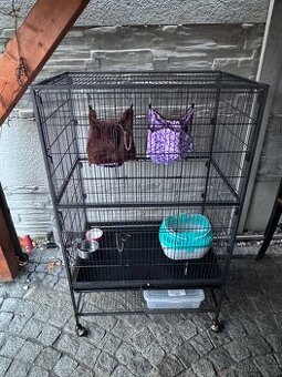 Klec s příslušenstvím pro hlodavce, fretky nebo ptactvo - 1