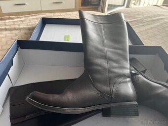 Dámské kožené kozačky vel. 40.5
