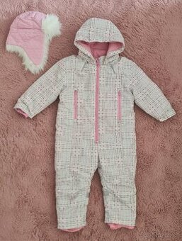 dívčí zimní kombinéza lupilu vel. 86/92 + zdarma čepice