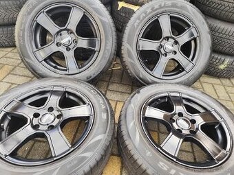 ALU 5x112 r16 VW, ŠKODA + LETNÍ PNEU - PĚKNÁ SADA