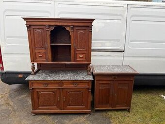 Starožitný příborník + skříňka