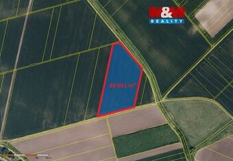 Prodej pole, 38051 m², Strachotín