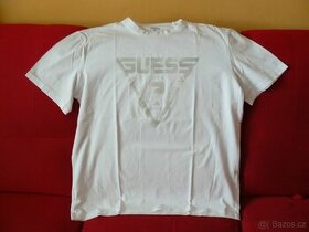 Pánské bílé tričko Guess, vel. XL - 1