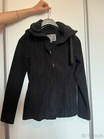 Černý fleesovy kabát - 1