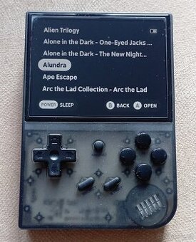 Retro handheld Anbernic RG35XX+ 2024 clear black