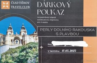 Prodam zajezd pro 2 osoby Perly Dolniho Rakouska s plavbou