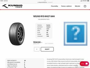 Kumho KH27 Ecowing ES01 185/60 R15 84H - 1