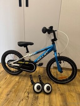 Dětské kolo Amulet Mini 16" + originál přídavná kolečka