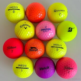 Barevné golfové míčky 12ks