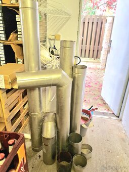 Nerezová vložka - komín 140mm, délka cca 5m plus 2x koleno
