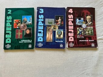 Tři učebnice dějepisu pro střední školy a gymnázia