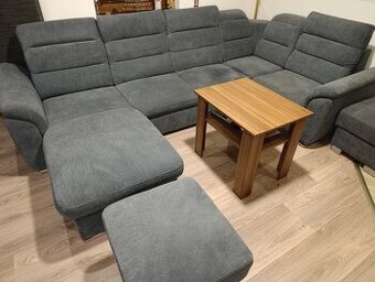 Sedací souprava do tvaru U + 2x taburet