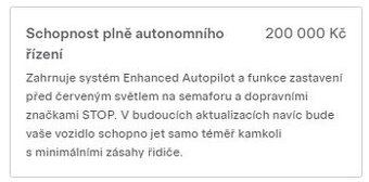 Přenechám Tesla FSD (Full Self-Driving) na novou Teslu