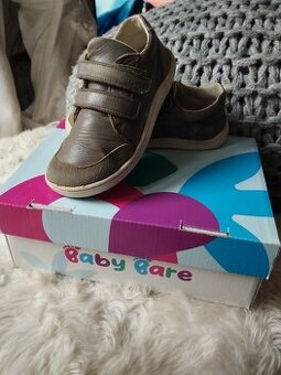 Dětské kožené boty na suchý zip Baby Bare vel.28 Barefoot