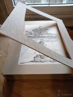 Otevírací hotové pasparty pro grafiku, malby