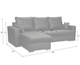 Pohovka gauč do L koženka