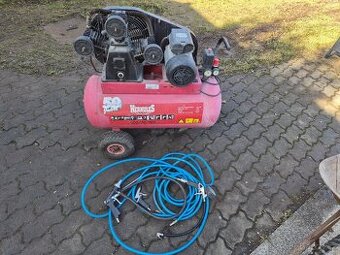 Výkonný kompresor Herkules 100 l (10 bar) + příslušenství