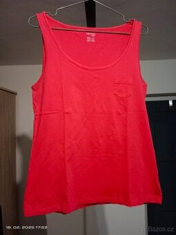 Růžové tílko s mini náprsní kapsičkou