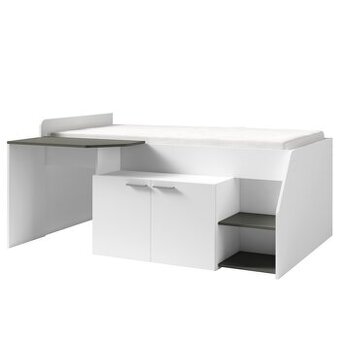 2x Multifunkční postel s psacím stolem a úložným prostorem