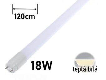 LED trubice EBT120 120cm 18W TEPLÁ bílá led zářivka