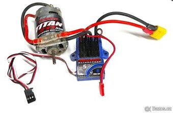 Traxxas stejnosměrný regulátor XL-5 LVD+nový motor Titan 12T