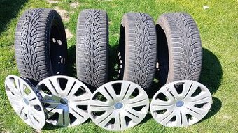 Zimní pneumatiky plus disk a originální kryty 215/60 R16