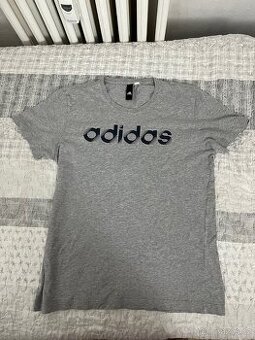 Šedé Adidas Tričko -S/M