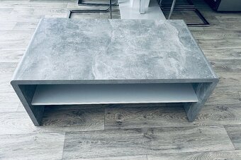 Konferenční stolek - beton/bílý
