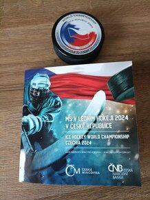 Sada oběžných mincí 2024 MS v hokeji+puk MS 2024 v hokeji.