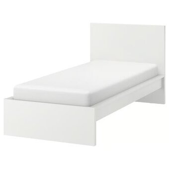 Postel MALM bílá, zn. IKEA, vč. roštu a matrace