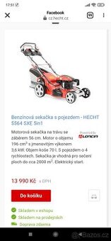 Nová benzínová sekačka HECHT 5564 SXE