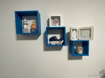 Hranaté police nástěnné 3 ks