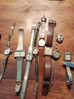 9 náramkové hodinky Vintage Glashütte, Ruhla double