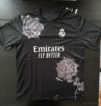 Fotbalový dres Real Madrid černý - růže - 1