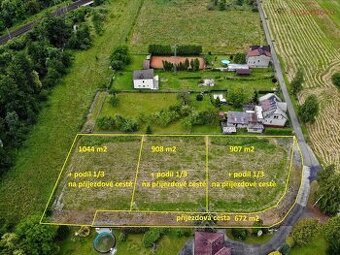 Prodej stavebních pozemků 907 m2, 908 m2 a 1044 m2, Mlýnská,