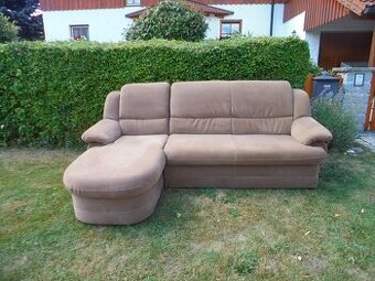 rohová sedací souprava, alcantara nugat